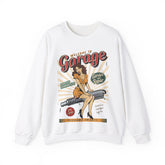 Welcome To Garage  Women  Sweatshirt - Vintage 1980 Design